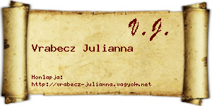 Vrabecz Julianna névjegykártya